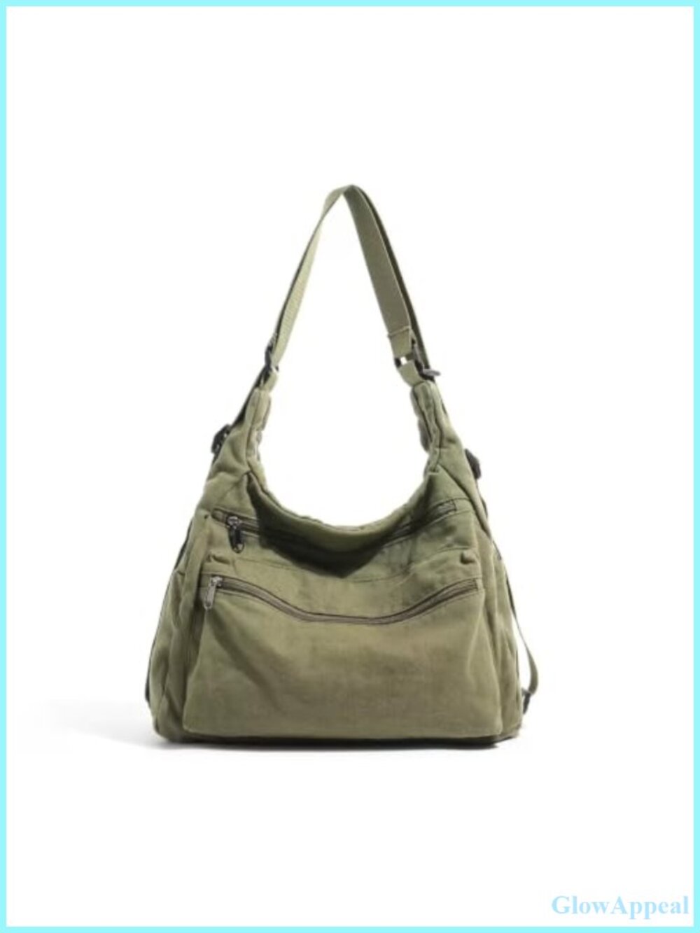 Canvas Messenger Bag Multi Pocket Crossbody Shoulder Tote